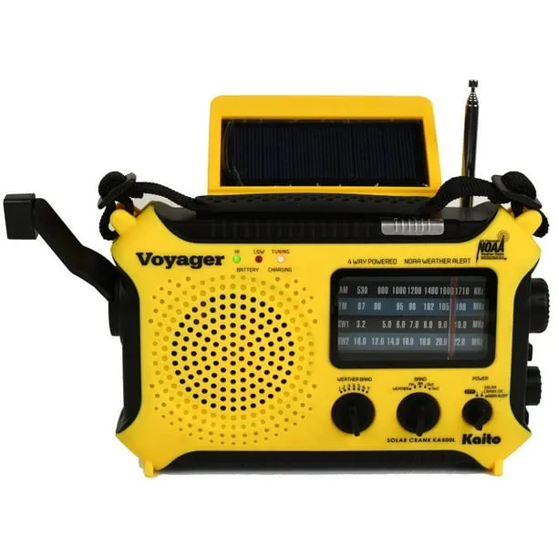 Kaito KA500L 4-Way Powered Emergency Am/fm/sw NOAA Weather Alert Radio Yellow