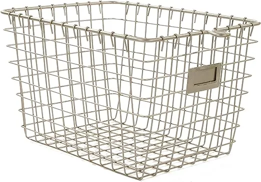 Spectrum Diversified Wire Storage Basket, Small, Satin Nickel, Model:47877
