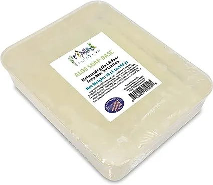 Primal Elements Aloe Soap Base - Moisturizing Melt and Pour Glycerin Soap Base for Crafting and Soap Making, Vegan, Cruelty Free, Easy to Cut - 10 Pound