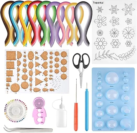 19 Pcs Paper Quilling Kits 45 Colors 900 Strips Quilling Art Paper DIY Craft