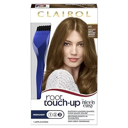 Clairol Root Touch-Up by Nice'n Easy Permanent Hair Dye, 4 Dark Brown Hair Color, Pack of 2Clairol Root Touch-Up by Nice'n Easy Permanent Hair Dye, 4 Dark Brown Hair Color, Pack of 2