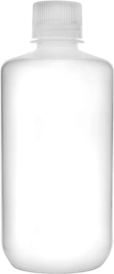 EISCO Reagent Bottle, 1000ml - Narrow Mouth with Screw Cap - Polypropylene - Translucent