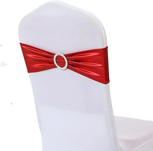 Uniquemystyle Metallic Gold Stretch Band Chair Cover