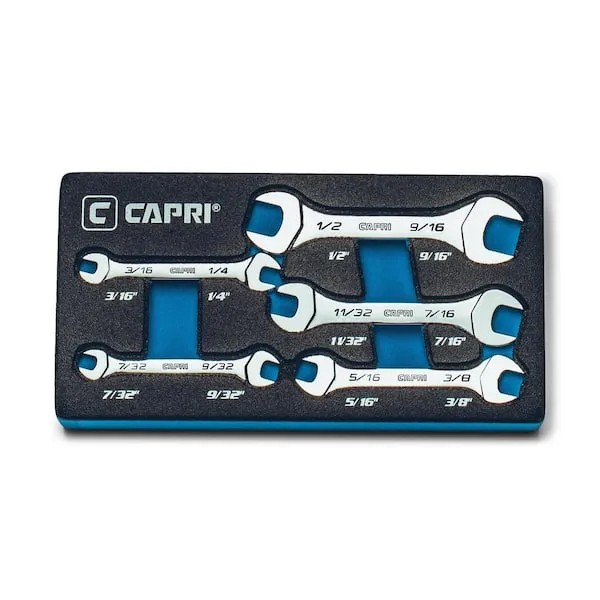 Capri Tools 5-Piece Set Standard (SAE) Mini Open End Wrench | CP11830-5ST