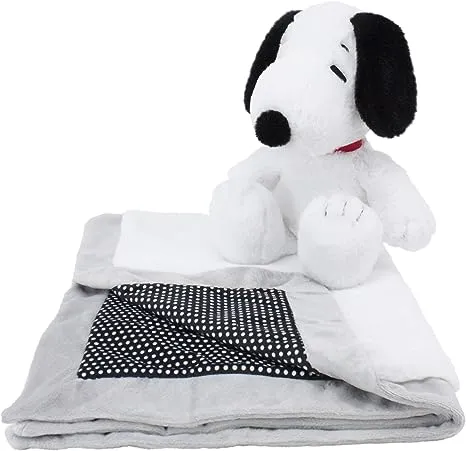 Animal Adventure®| Peanuts®| Snoopy Cuddle Bundle™| 2-in-1 10" Plush & 28"x 34"Blanket Bundle