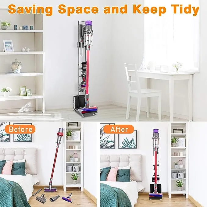 ESEOE Stand Holder for Dyson V7 V8 V10 V11 V12 V15 SV22 Cordless Stick Vacuum Cleaner Storage Stands Floor Docking Station Vacuum Accessories Stable Metal Storage Bracket Organizer Rack