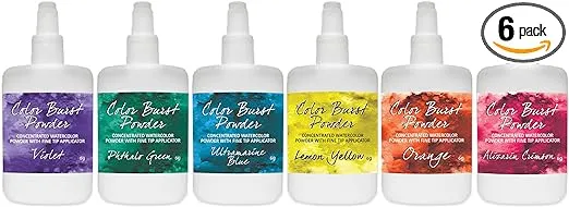 Color Burst Watercolor Powders - Brights, Set of 6