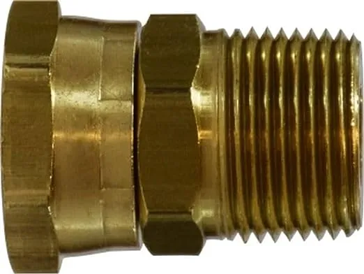 Anderson Metals 07420-1206 Brass Garden Hose Fitting, Swivel, 3/4" Female Hose ID x 3/8" Male PipeAnderson Metals 07420-1206 Brass Garden Hose Fitting, Swivel, 3/4" Female Hose ID x 3/8" Male Pipe