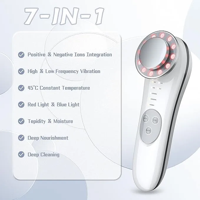 Microcurrent Facial Device, Face Massager for Instant Face Lift, Multifunctional Face Roller Tools for Skin Care