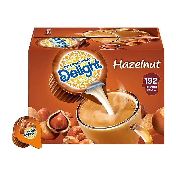 International Delight Non-dairy Coffee Creamer, Hazelnut - 48 cups, 21 oz box