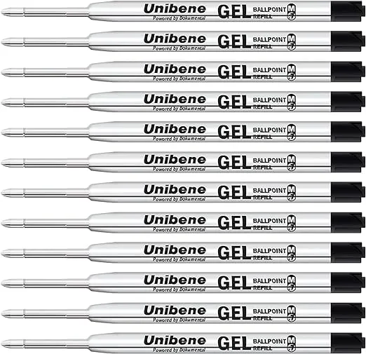 Unibene Parker Compatible Gel Ink Ballpoint Refills