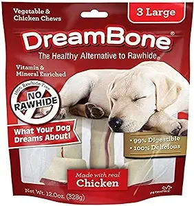 DreamBone Vegetable and Chicken Large Dog Chews, 3-Count, 12 oz