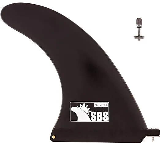 SBS - 8 inch Longboard & SUP Single Fin - 8" Center Fin for Surfboard & Paddleboard