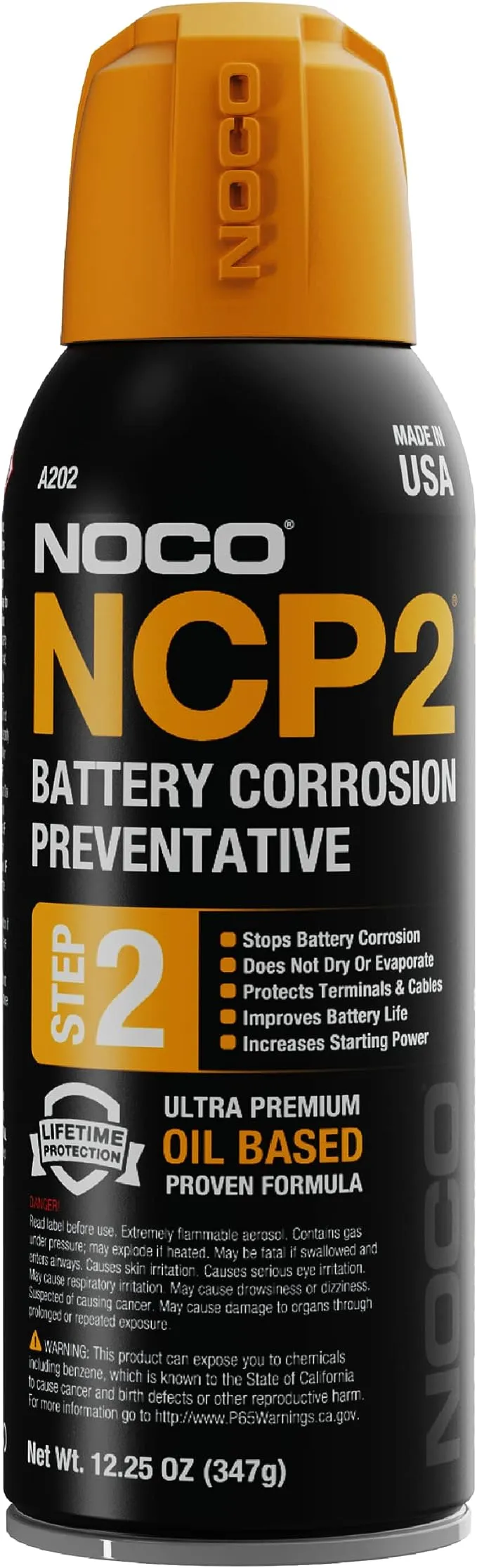 NOCO NCP2 A202 12.25 Oz Oil-Based Battery Corrosion Preventative, Corrosion Inhibitor, and Battery Terminal Protector Grease Spray