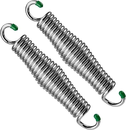SwingMate Porch Swing Springs (Set of 2) - 600 Lbs Capacity, for Heavy-Duty Suspensions, Safe for Hammock Chairs or Ceiling Mount Porch Swings - American Made - Rust Resistant. (Chrome)