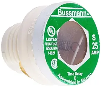 FUSE PLUG FUSTAT 25A 4PK by BUSS MfrPartNo S-25