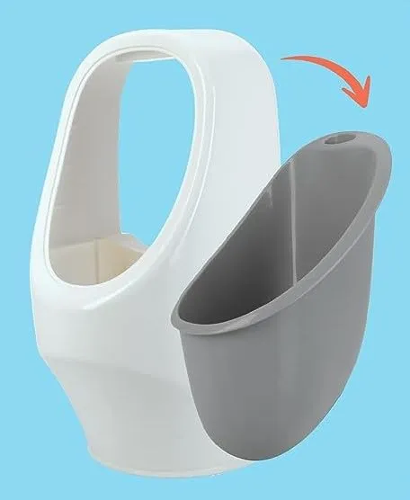 Nuby My Real Urinal Potty Training Toilet for Boys with Life-Like Flush Button & Sound for Toddlers & Kids, White