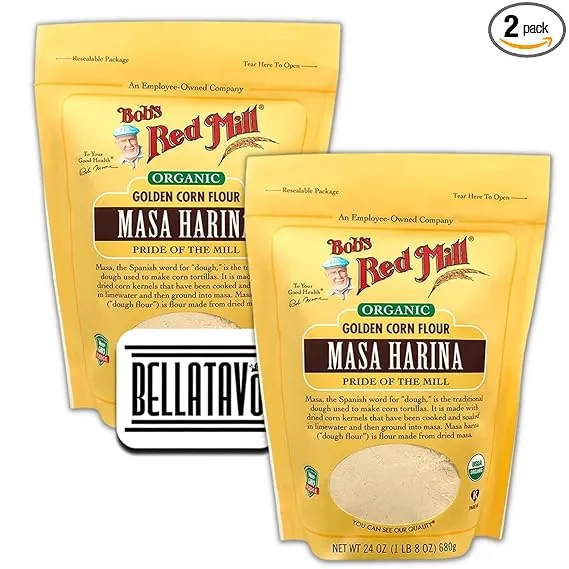 Organic Masa Harina Flour Bundle. Includes Two Packages of Bobs Red Mill Masa Harina Flour! Each Bag Has 24 oz of Bobs Red Mill Organic Masa Harina Corn Flour! Comes with a BELLATAVO Fridge Magnet!