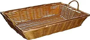 Winco Woven Basket with Handles, Rectangular, 11" x 16"