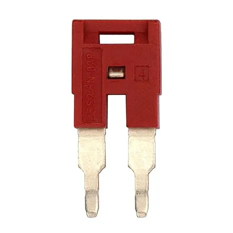 Dinkle DSS2.5N-02P DIN Rail Terminal Block Press-Fit Jumper DK2.5N Two Pole, Pack of 20