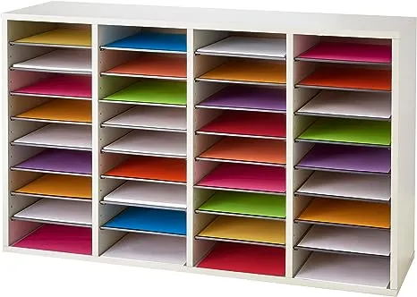 Mail Room Organizer Desk Desktop Office Pamphlet Holder Brochure 36 Slot Home