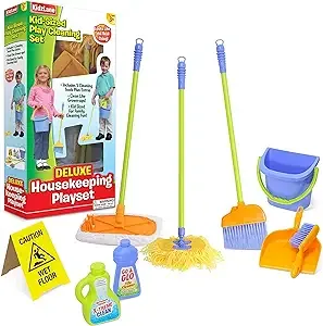 Toddler Cleaning Set | Broom, Mop, Duster | Stimulates Cleaning &amp; Fun | Ages 4-8