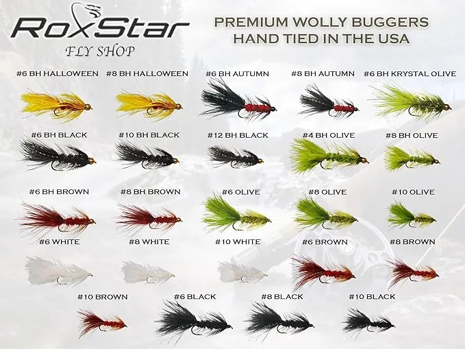 RoxStar Fly Fishing Shop | Proudly Hand Tied in The USA | Woolly Bugger Trout Fl