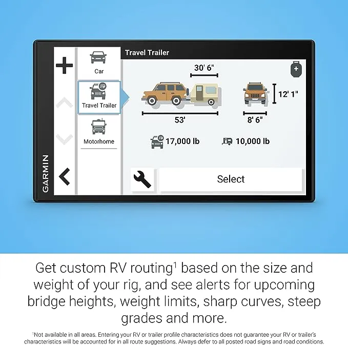 Garmin RV 795 7" RV GPS Navigator