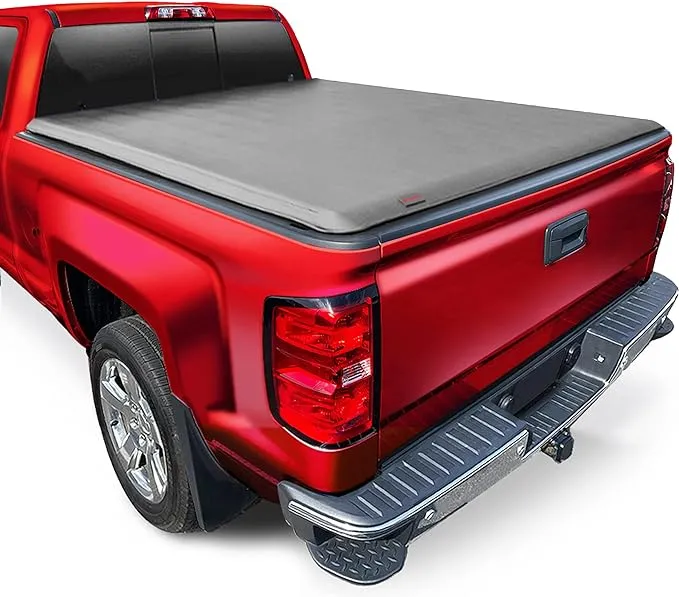 MaxMate Soft Quad-fold Truck Bed Tonneau Cover Compatible with 2007-2013 Chevy Silverado GMC Sierra 1500 (NOT FIT 2007 Classic) | 5'9" (69") Bed | TCC484003