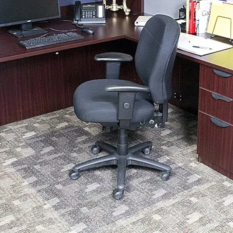 Dimex 36 in. x 48 in. Clear Office Chair Mat with Lip for Hard Floors