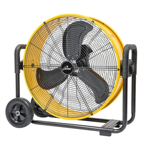 iLIVING CFM Stepless Speed Heavy Duty High Velocity Barrel Floor Drum Fan With DC Motor