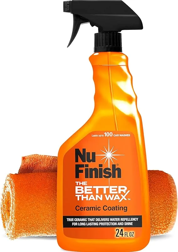 Nu Finish Coat Protector Kit, 4 Piece Car Protector Set Protects and Restores Car Shine, Includes Ceramic Coating, Rapid Shine, and 2 Microfiber