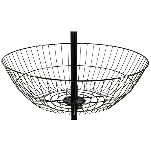 SSWBasics 4-Basket Wire Floor Spinner Rack and Dump Bin (63”H x 22”D) - Each Basket is 8”D x 22” Diameter - Great for Retail, Thrift, and Convenience Stores, Plus Home Organization