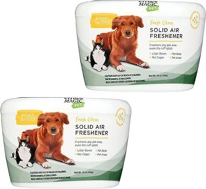 Citrus Magic Pet Odor Eliminator Solid Air Freshener, Fresh Citrus, 20-Ounce, Pack of 2