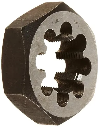 Qualtech 1-1/4in-11-1/2in NPT Carbon Steel Hex Pipe Die DWTHXNPT114