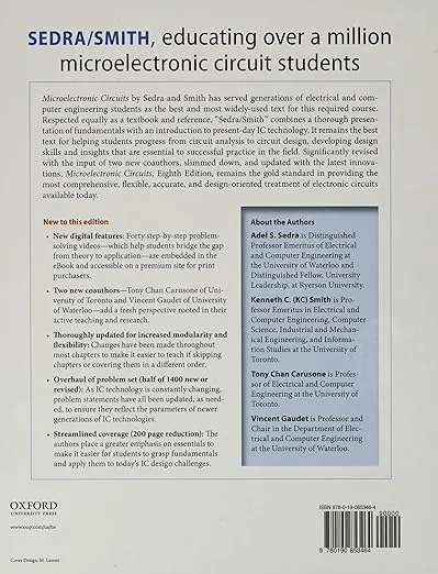 Microelectronic Circuits (The Oxford Series in Electrical and Computer Engineering)