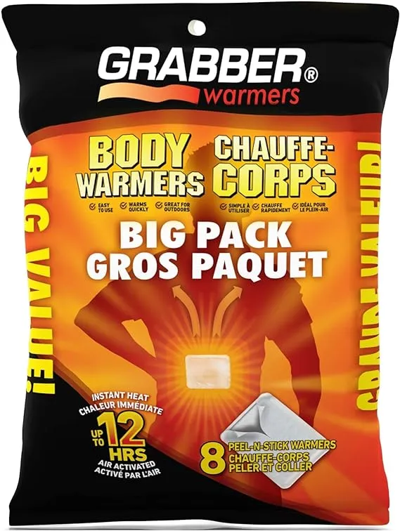 Grabber Adhesive Body Warmer - 8 Pack