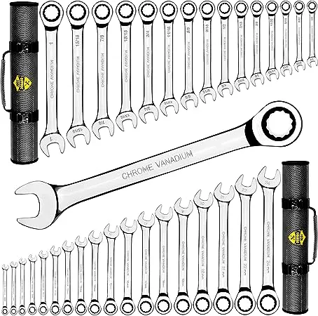 TOOLGUARDS 1 1/8 Wrench SLIM DESIGN Ratchet Wrench