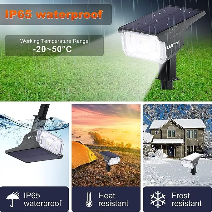 Solar Spot Lights Outdoor, IP65 Waterproof 40 Leds Solar Landscape Spotlights