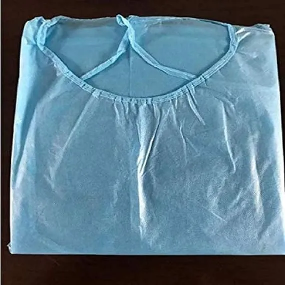 Pack of 10 Disposable Isolation Gowns with Elastic Cuff, Knitted Cuff, Late x- Free, Non-Woven, FluidResistant, Dental, Hospital, Industries, ONE SIZE FITS ALL(10 PCS=1 Bag), BLUE