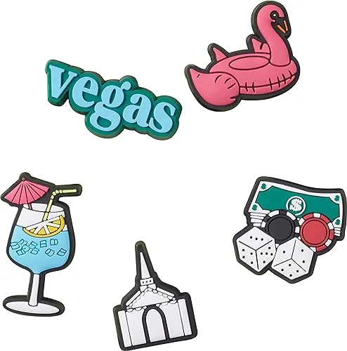 Crocs  Jibbitz LAS VEGAS Wanderlust Collection 5-Pack Charms NEW