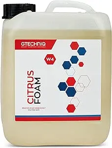 Gtechniq - W4 Citrus Foam - High Content Foaming Agent, Removes Dirt and Road Grime, Non-Caustic Formula, Maximum Gloss Retention Snow Foam (5 Liter)