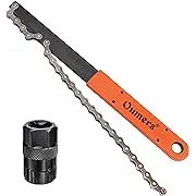 Oumers Bike Chain Tools Kit, Upgrade Rotor Lockring Removal Wrench & Chain Whip with Cassette/Bicycle Flywheel Remover Sprocket Remover Tool Pack