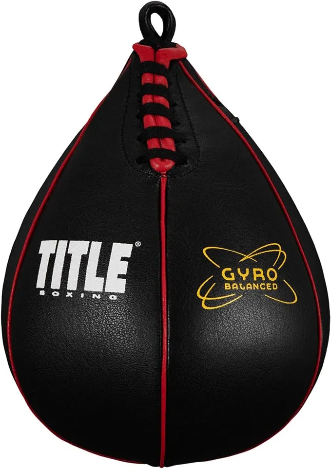 TITLE Boxing Gyro Balanced Leather Speed Bag: Speed Bag for Boxing, Speedbag, Speed Bags, Boxing Speed Bag, Title Speed Bag, Boxing Bag, Boxing Equipment, Punching Bag