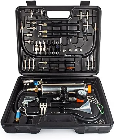 Wisamic Automotive Non-dismantle Fuel Injector Cleaner Kit and Tester with Case for Petrol EFI Throttle Petrol Cars, 750ML Tank, 145PSI