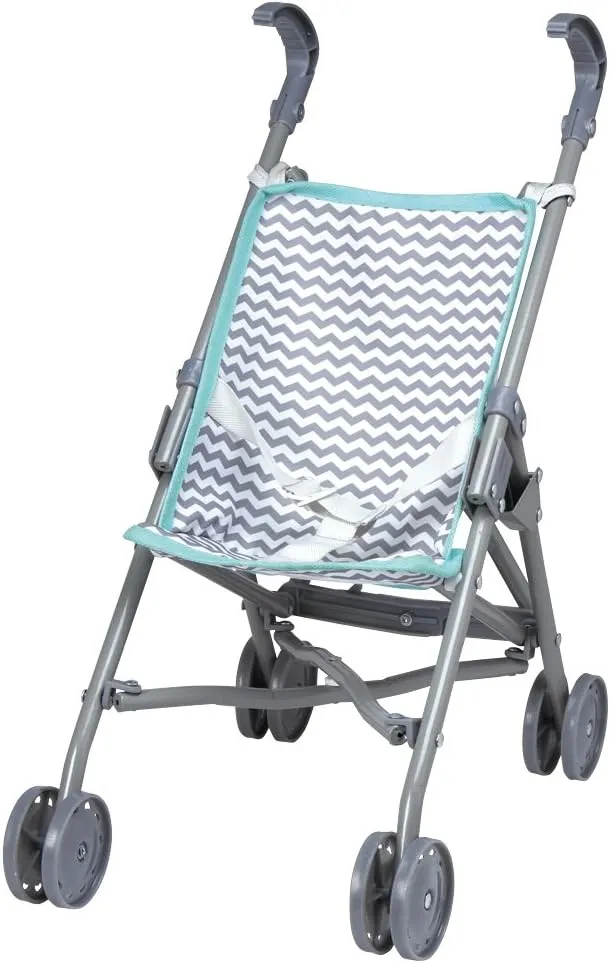 ADORA Doll Accessories Zig Zag Small Umbrella Toy Play Stroller for Kids 3 years & up , Grey