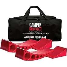 ANDERSEN HITCHES | RV & Towing Accessories | 2-Pack Camper Leveler Blocks w/Sturdy Bag w/Double Handles Camper Leveling System | Outdoor Camping Levels | 3604