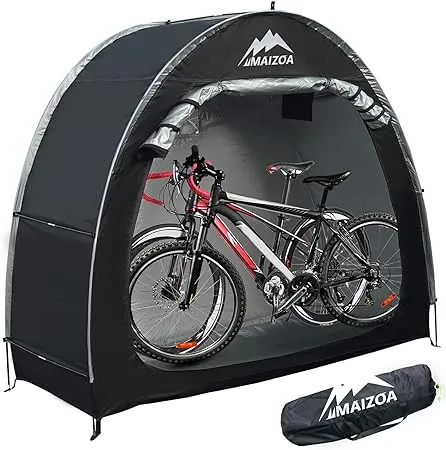 Outdoor Bike Covers Storage Shed Tent,210D Oxford Thick Waterproof Fabric,Outdoor Aluminum Alloy Bracket Bicycle Storage shed, Neat Tent Bicycle Cover