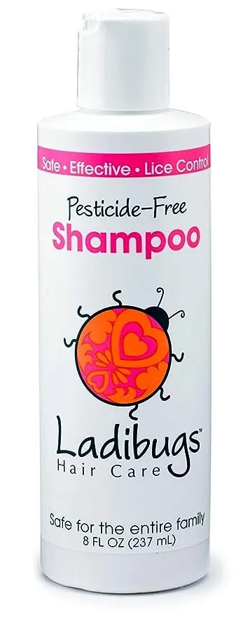 LADIBUGS Lice Prevention Shampoo 8oz | Natural, Essential Oils, Sulfate-free | Keep Head Lice Away!