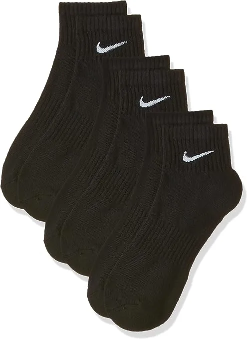 Nike 3-Pack Everyday Cushioned Training Ankle Socks White/Black